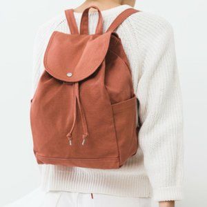Baggu Canvas Drawstring backpack in Terra Cotta